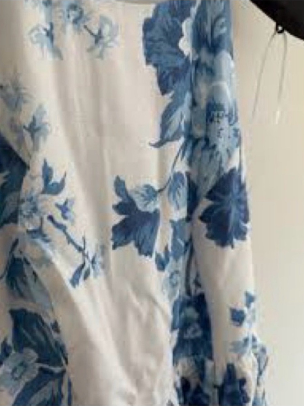 Percy Reformation White Halter Midi Dress with Blue Floral Print - Picture 4 of 4